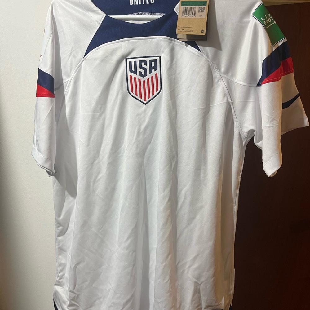 2022 Fifa USA Soccer Jersey White and Blue